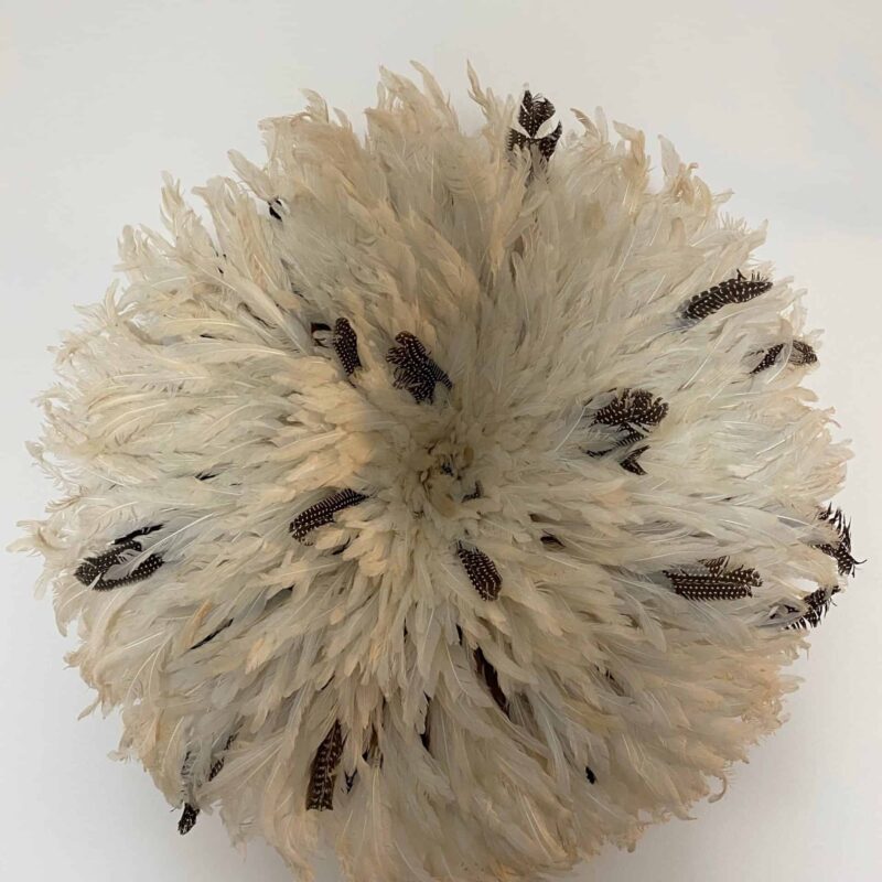 Décoration murale en plumes juju hat - blanc et noir - M