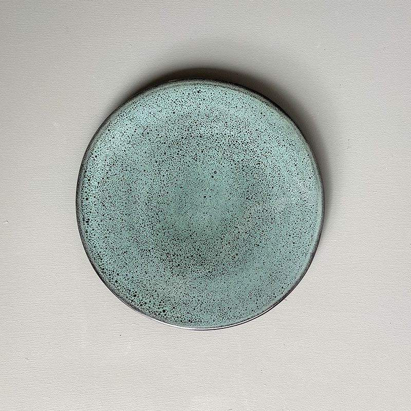 Assiette marbre vert - 22 cm