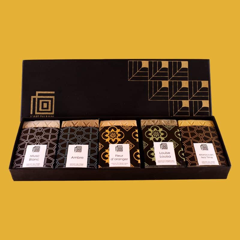 Coffret cadeau de 5 savons bio