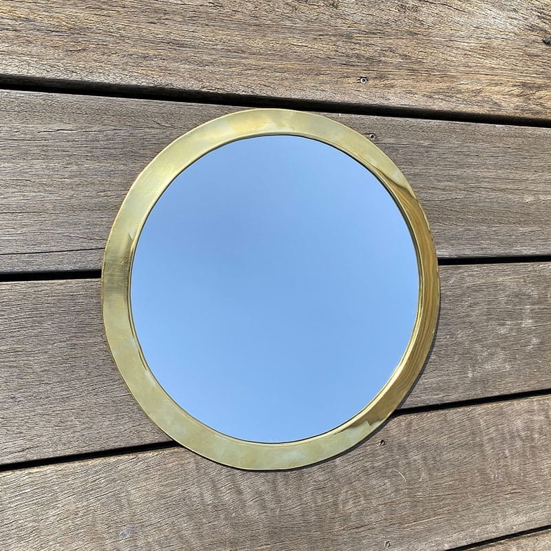 Miroir rond - doré - L