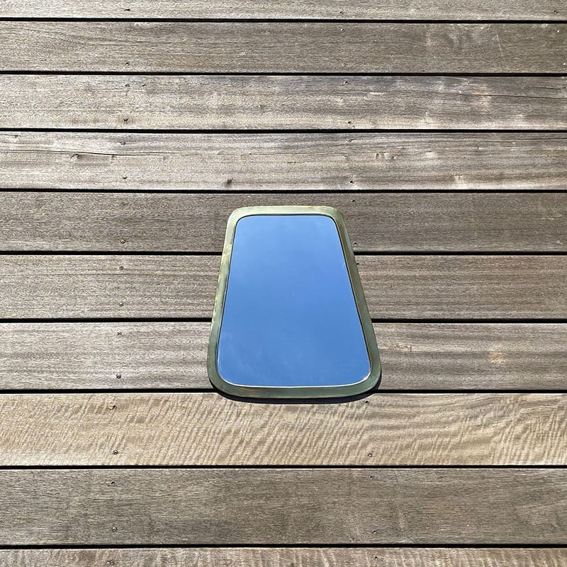 Miroir trapèze doré - XS