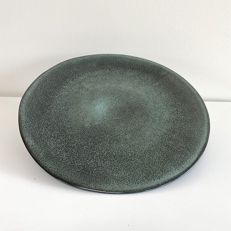 Assiette marbre vert - 30 cm.