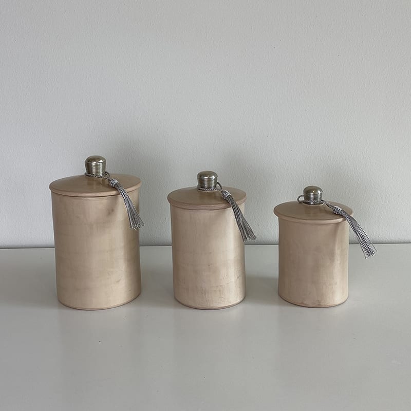 Pots en stuc/tadlekt - beige - M