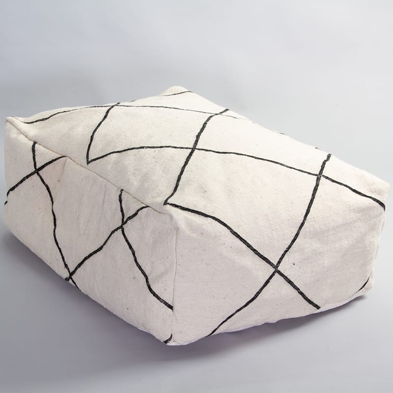 Pouf marocain en Kelim - Beni Ouarain - 50x50