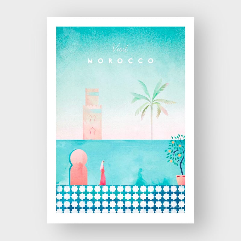 Affiche marocaine VISITEZ LE MAROC - 30x40