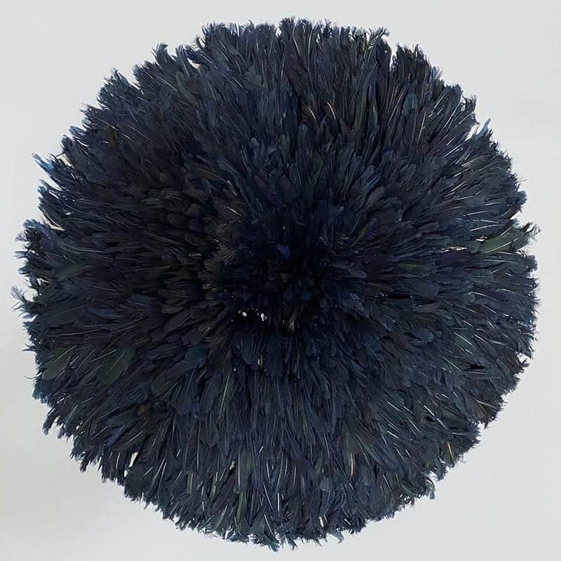 Décoration murale plumes Juju hat - bleu nuit/noir - L