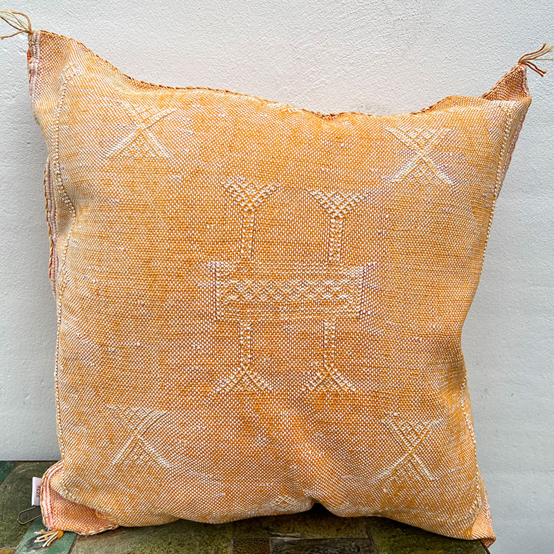 Coussin en soie Cactus jaune/orange - Motiv 3