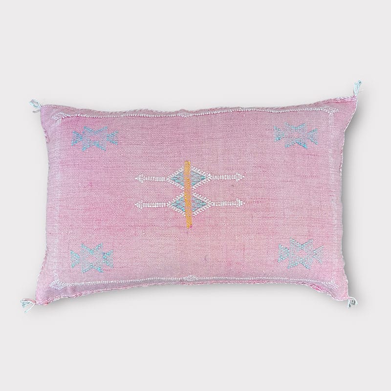 Housse de coussin cactus en soie 40x60 ROSE