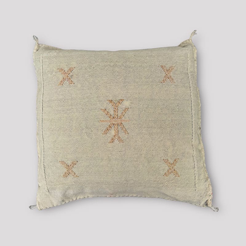 Coussin en soie Cactus gris - Motiv 2