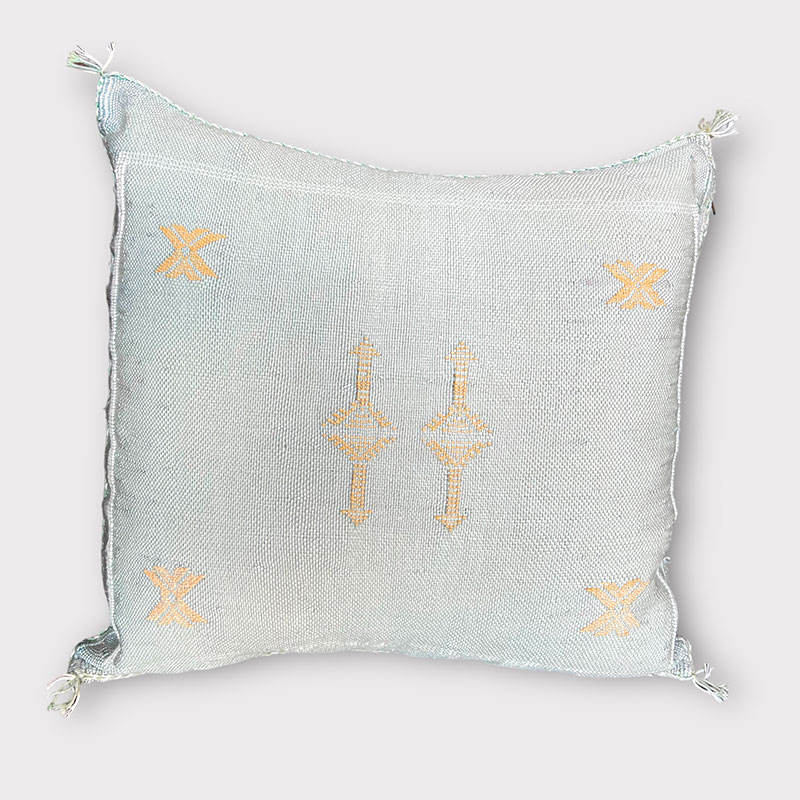 Coussin en soie Cactus bleu - Motiv 2