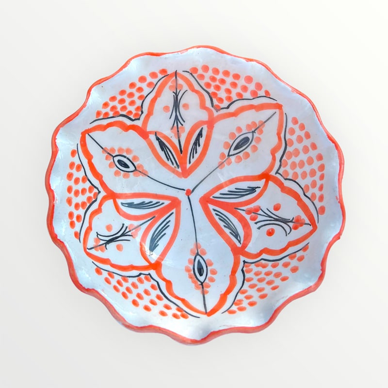 Bols marocains vague 12,5 cm. - Orange