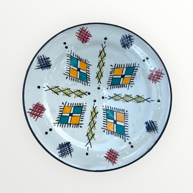 Assiettes marocaines - 17 cm -  Hvid berber