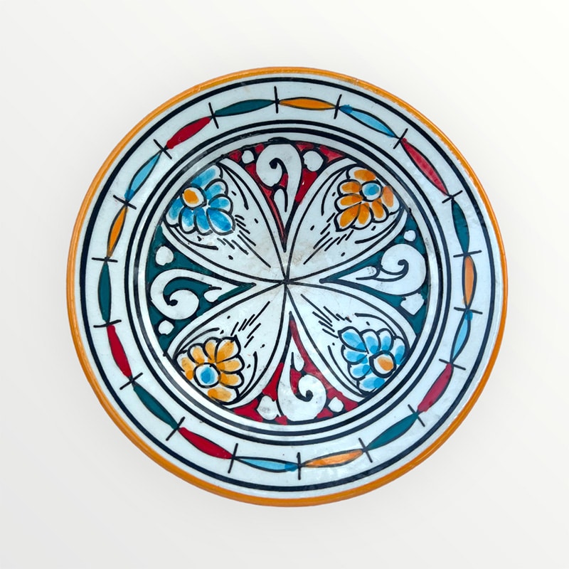 Assiettes marocaines - 17 cm - Orange