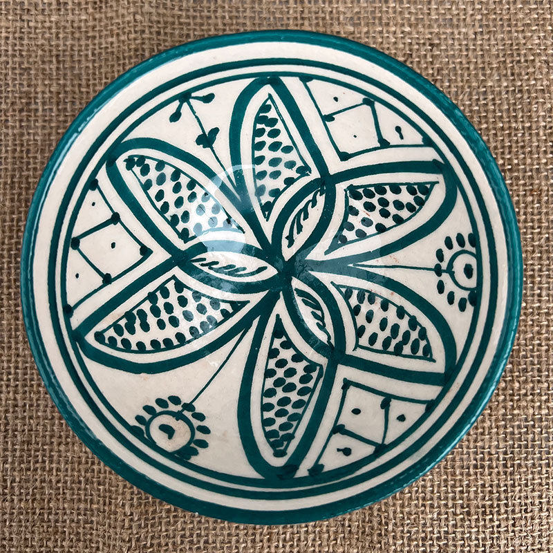 Bol marocain en céramique - 11 cm. - Turkis