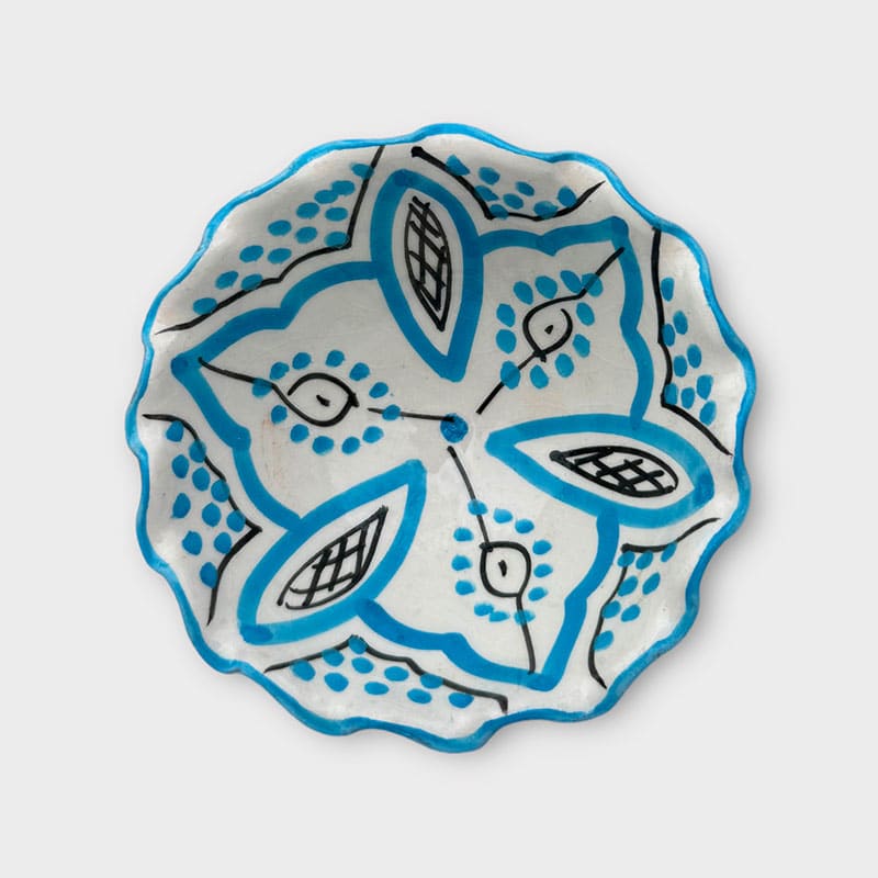 Bols marocains vague 12,5 cm. - Lyseblå