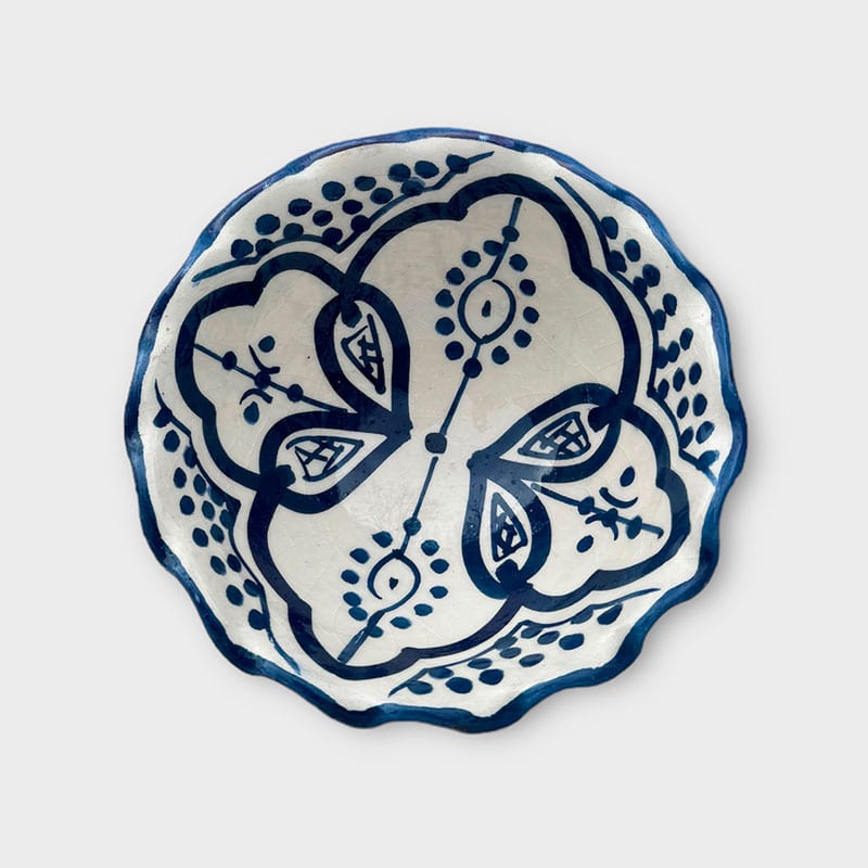 Bols marocains vague 12,5 cm. - Mørkeblå