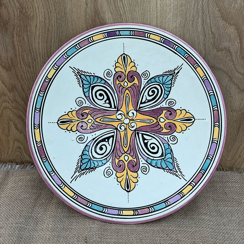 Plat marocain 35 cm. TONS VIOLETS - Violet artist