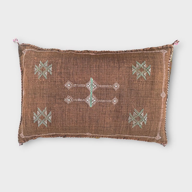 Housse de coussin cactus en soie 40x60 couleurs Terre - Motiv 1