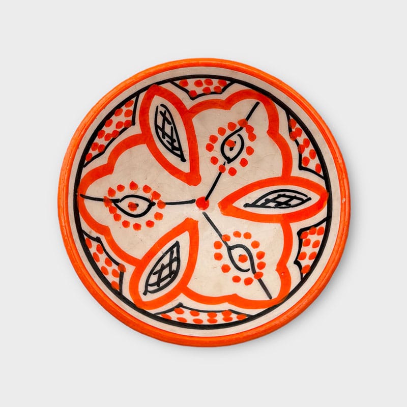 Bol marocain en céramique - 10 cm - Orange