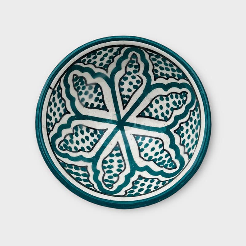 Bol marocain en céramique - 10 cm - Petrol stjerne