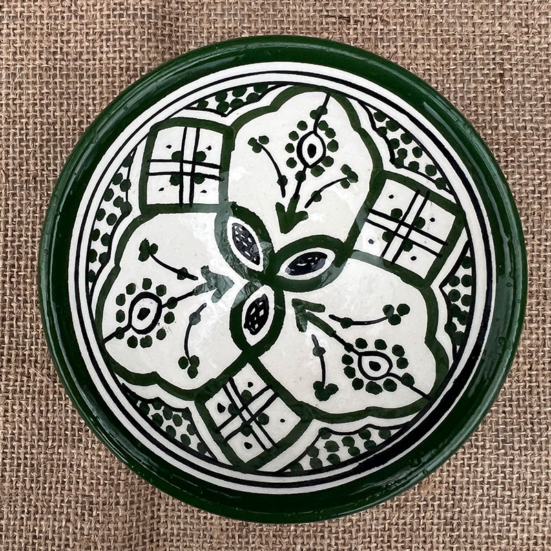 Bols marocains 12 cm. - Grøn øje