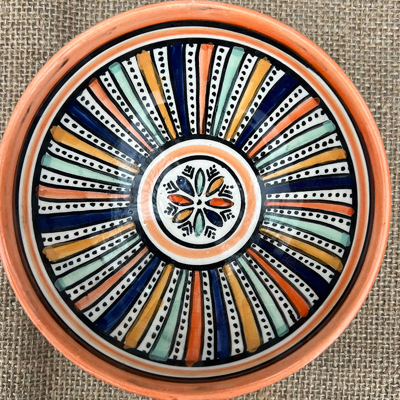 Bols marocains 12 cm. - Orange tivoli