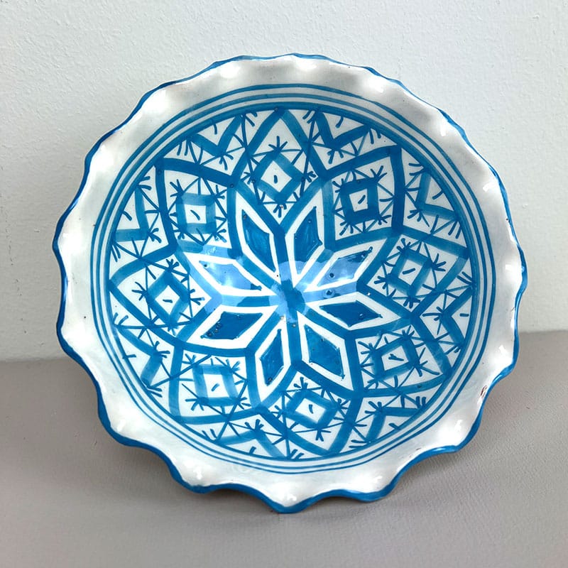 Bols marocains - vague 16cm - Lyseblå