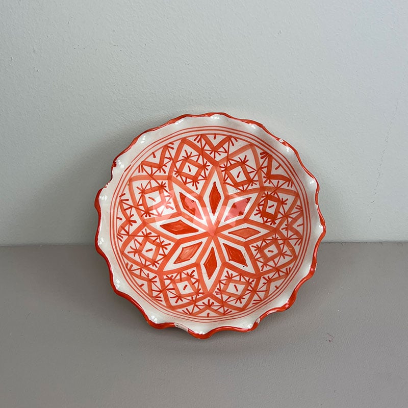 Bols marocains - vague 16cm - Orange stjerne