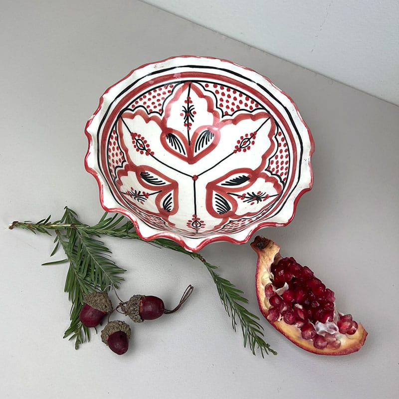 Bols marocains - vague 16cm - Rød hjerte