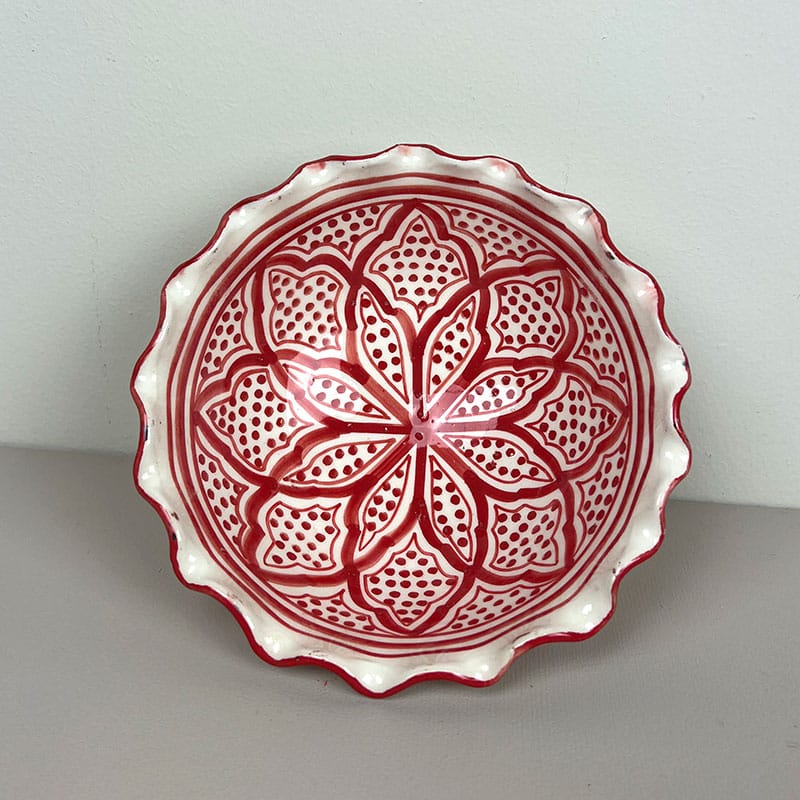 Bols marocains - vague 16cm - Rød stjerne