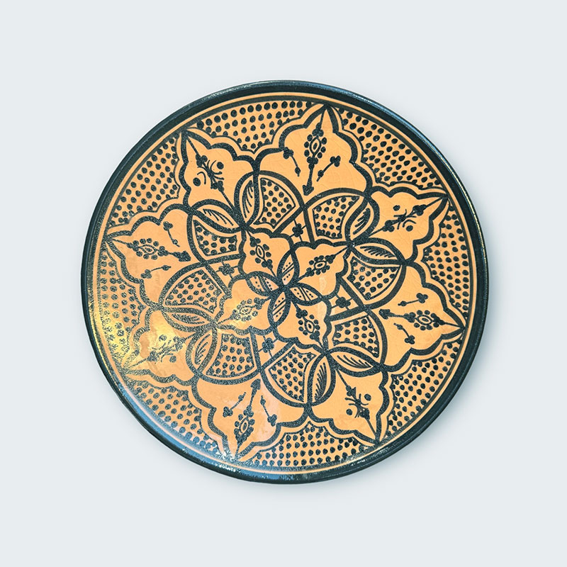 Assiettes marocaines 26 cm. noir - Sort 2